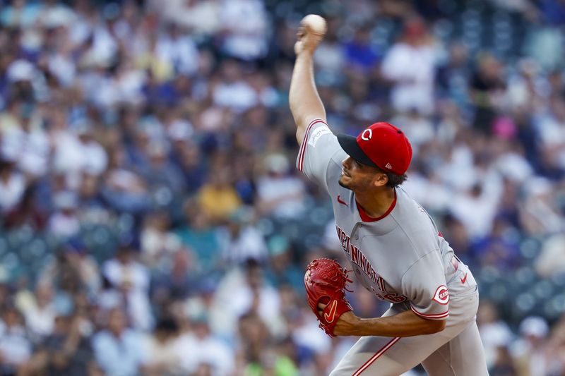 The Reds' Chase Burns made his 19th start of the season July 21, against the Mariners in Seattle.