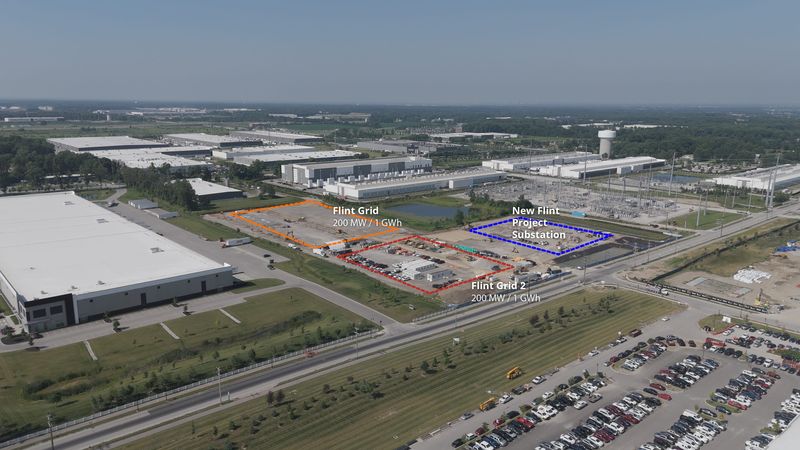 The site of the Eolian's Flint Grid battery energy storage project in Jersey Township near New Albany. The project is the first large-scale battery energy storage system in Ohio and will be located near multiple data center complexes.