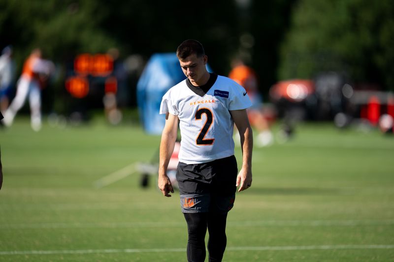 "Feeling good. Body's healthy, which is a positive thing," Bengals kicker Evan McPherson said of his work so far in camp. "Kicking-wise, I feel like I'm in a really good spot."