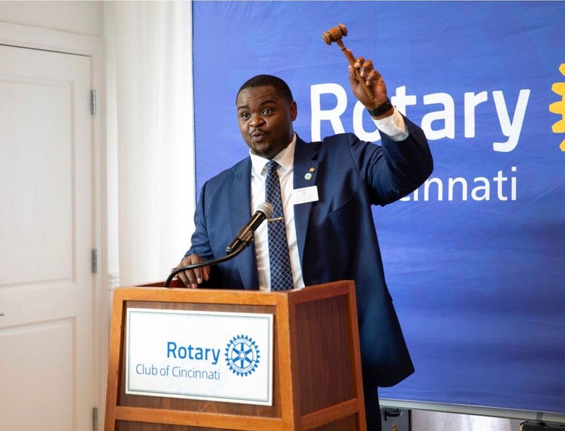 The Rotary Club of Cincinnati installed Ed Mathis as its president for the 2026-2027 Rotary year.
