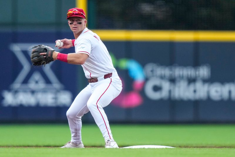 Matt McLain played his 108th straight errorless game in the Reds' 8-4 loss to the Miami Marlins at Great American Ball Park Saturday, Aug. 15.