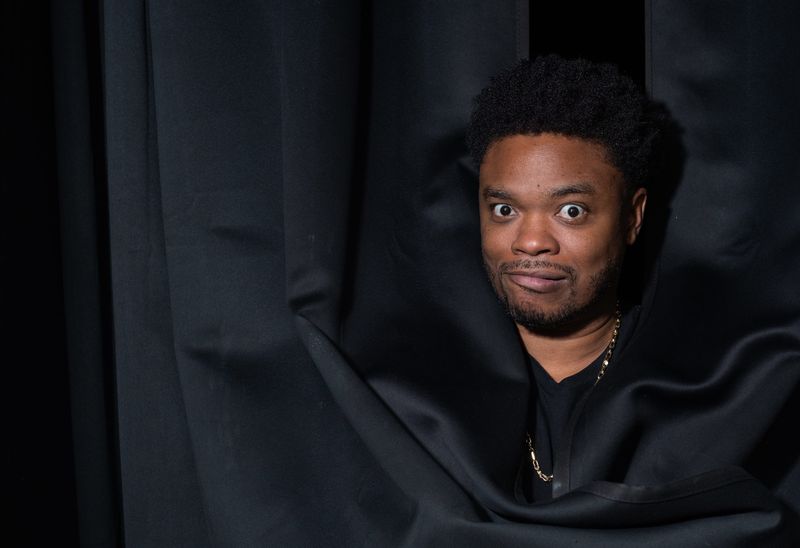 Comedian Nef Johnson at The Attic Comedy Club in Olde Towne East