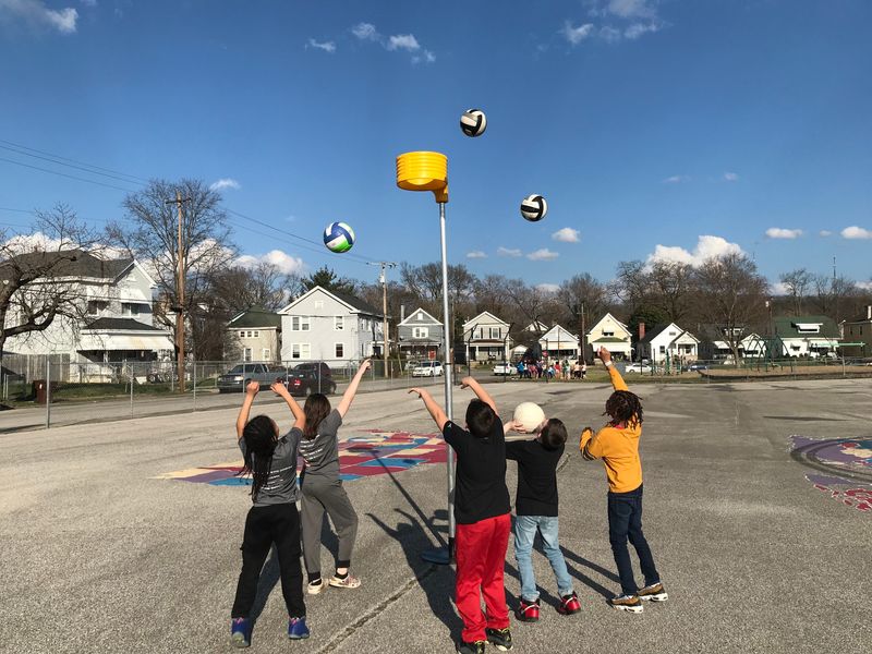 Members of Queen City Korfball play korfball outside. Korfball is one of the sports that will be featured at Rec Fest Cincinnati in September.