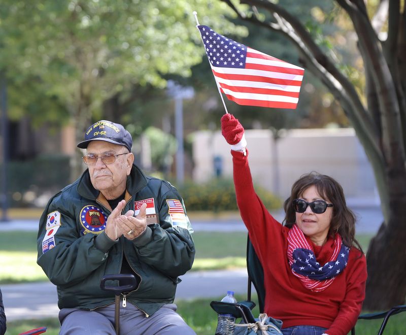 El Pasoans lined downtown streets Saturday to pay tribute to veterans at the annual El Paso Veteran's Day Parade.