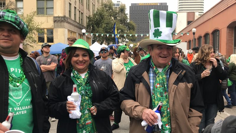 In this 2019 file photo, people celebrate St. Patrick's Day weekend at the St. Paddy's Festival in Corpus Christi.