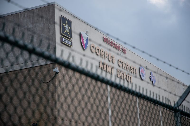 The new security enclave project at Corpus Christi Army Depot during a ribbon cutting ceremony at Naval Air Station Corpus Christi for an underground water pipeline extension project and a security enclave project at Corpus Christi Army Depot on Wednesday, Oct. 30, 2019.