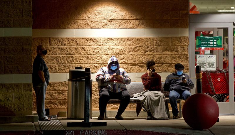 Shoppers on Black Friday wait for the Target store in San Angelo to open Nov. 27, 2020.
