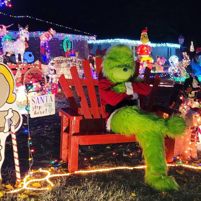 Candy Cane Lane showcases Christmas lights as part of its annual display during the holidays, with a giant snowball fight between Santa and the Grinch set for the night of Thanksgiving.