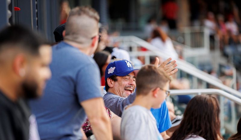 Benicio Del Toro seen at a Chihuahuas game during El Paso film shoot on July 4, 2024.
