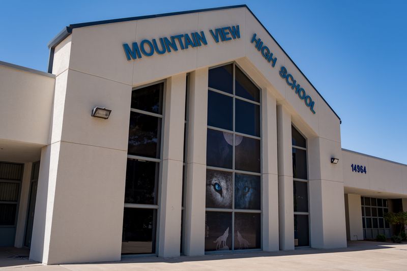 Mountain View High School at 14964 Greg Drive in El Paso, Texas in the Clint Independent School District.