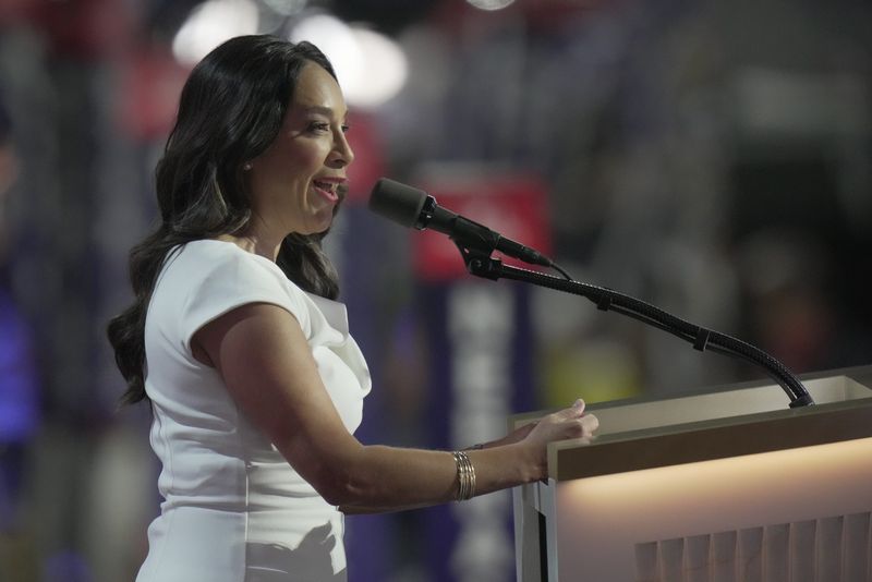 Rep. Monica De La Cruz, R-Texas speaks during the third day of the Republican National Convention at Fiserv Forum. The third day of the RNC focused on foreign policy and threats.