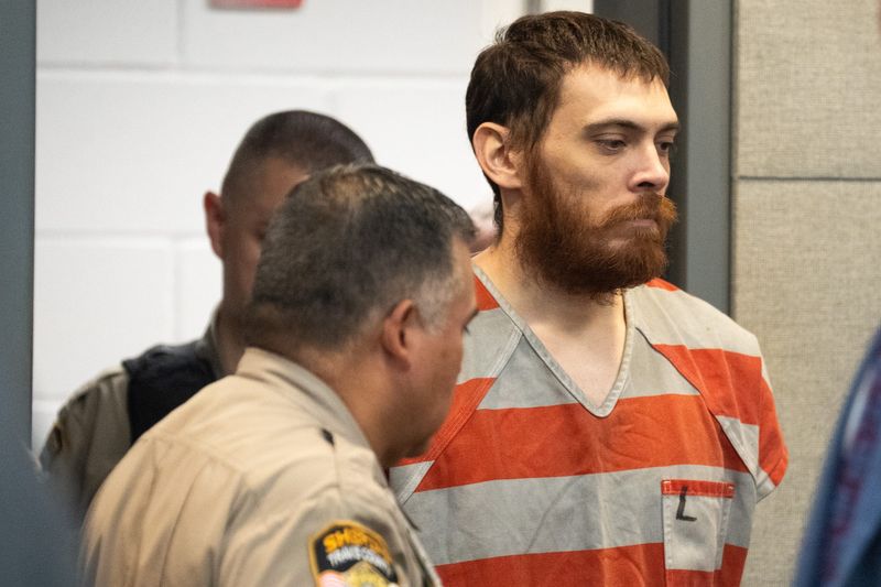 Shane James Jr. enters Judge Cliff Brown's 147th District Court for his first court appearance at the Blackwell-Thurman Criminal Justice Center Friday, Aug. 23, 2024.