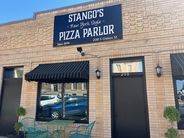 Stango's Pizza Parlor at 208 S. Oakes Street.