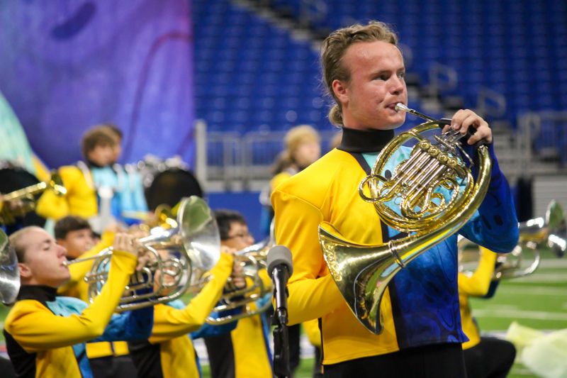 The China Spring High School marching band participates in the 4A UIL State Marching Band Championships Wednesday, Nov. 13, 2024, at the Alamodome in San Antonio.
