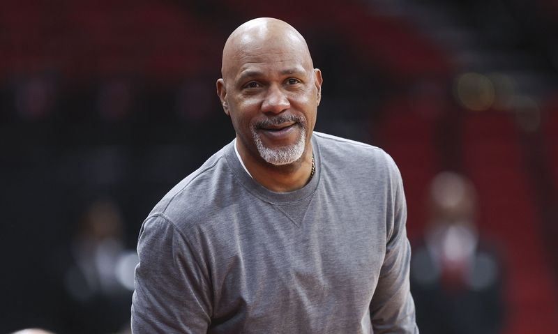 Jan 31, 2024; Houston, Texas, USA; Former Houston Rockets player Mario Elie before the game between the Rockets and the New Orleans Pelicans at Toyota Center. Mandatory Credit: Troy Taormina-USA TODAY Sports