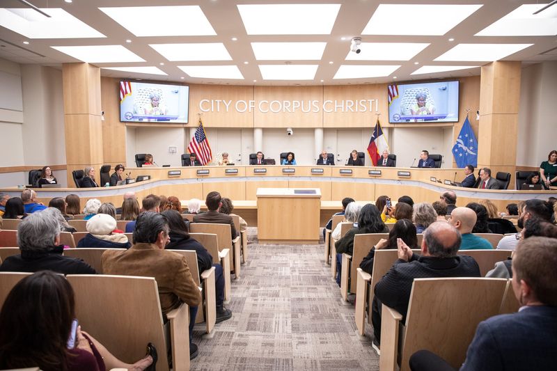 The Corpus Christi City Council holds a session at City Hall on Jan. 14.