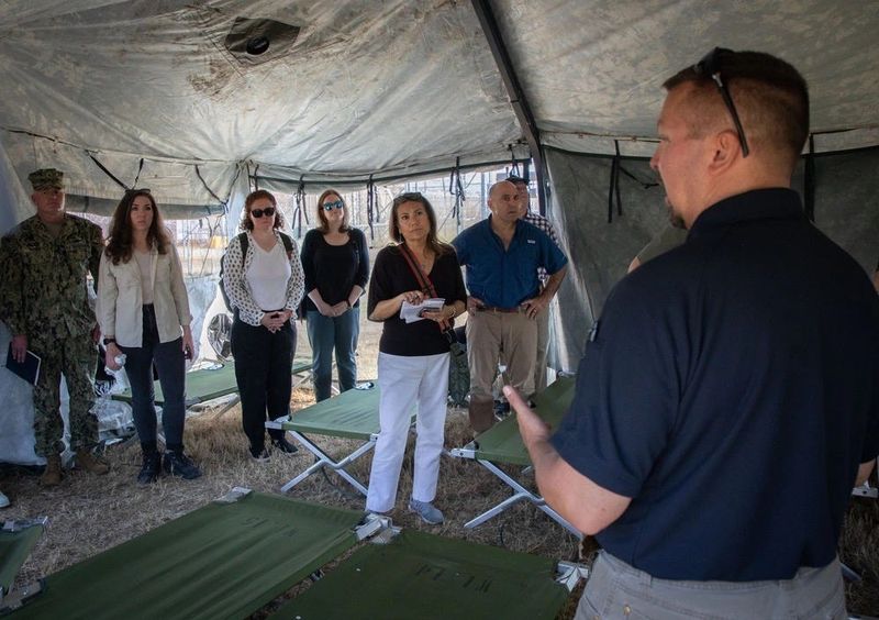 U.S. Rep. Veronica Escobar, D-El Paso, visits the facilities where the Trump administration is detaining migrants at Guantanamo Bay, Cuba on March 10