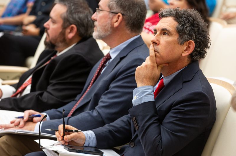 Drew Molly, Corpus Christi Water chief operating officer, listens to a public comment after giving a presentation on the drought contingency plan during a City Council meeting on March 18.