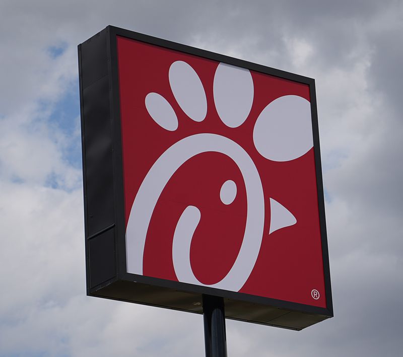 A sign for Chick-fil-A's new location near University Plaza in Christiana opens Wednesday.