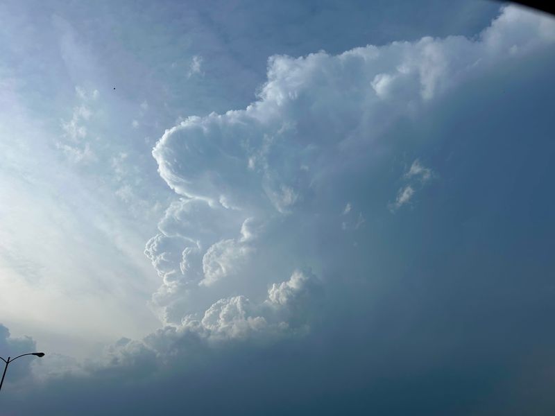 A thunderstorm develops in the springtime on Wednesday, April 1, 2025 in Wichita Falls.