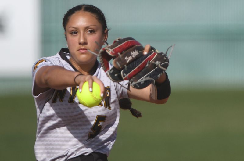 Snyder's Sydnee Gomez pitches against Levelland in a District 5-4A softball game Tuesday, April 8, 2025, at Levelland High School in Levelland.