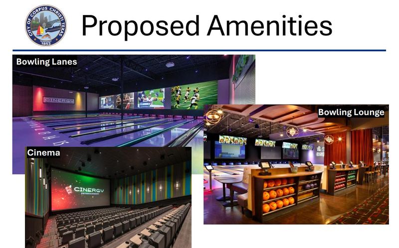 A slide on a PowerPoint presentation shows some of the concepts behind a proposed Cinergy Entertainment Center.