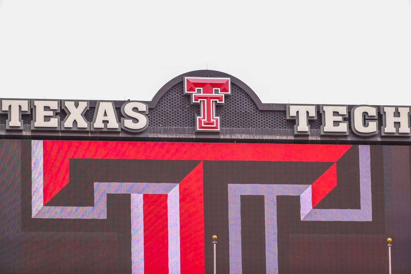 Signage is seen around the stadium before the Texas Tech football team's spring game, Saturday, April 19, 2025, at Jones AT&T Stadium.