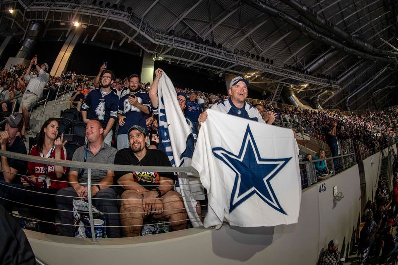 Apr 26, 2018; Arlington, TX, USA; A general view of Dallas Cowboys fans during the 2018 NFL Draft at AT&T Stadium. Mandatory Credit: Jerome Miron-USA TODAY Sports