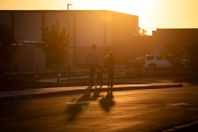 In this 2023 file photo, parents walk students to Cullen Place Elementary on the first day of school. Cullen Place Elementary is one of several Corpus Christi Independent School District campuses that have improvement plans due to low performance.