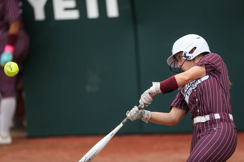 Calallen’s Brookelynn Meador bats during the Class 4A division I UIL State Championship game on May 30, 2025, at Red & Charline McCombs Field in Austin.