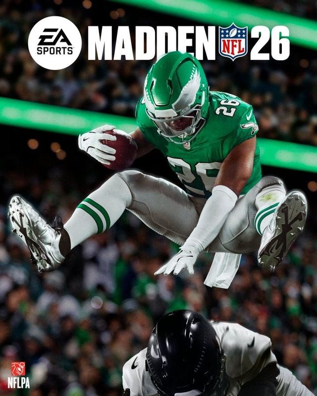 Philadelphia Eagles running back Saquon Barkley will be on the cover of Madden NFL 2026.