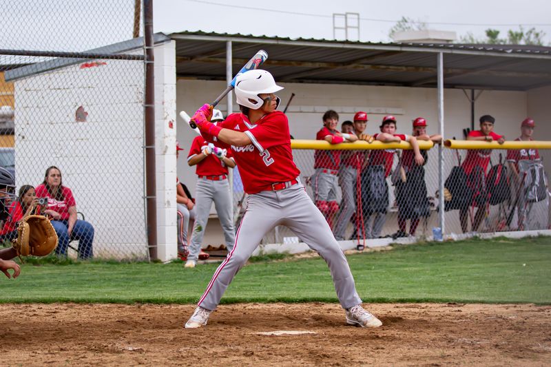 Wellington's Florentino "TJ" Salinas stands in the batter's box during a baseball game.
