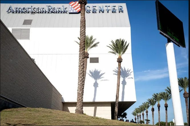 The exterior of the American Bank Center is shown in the 2022 file photo.