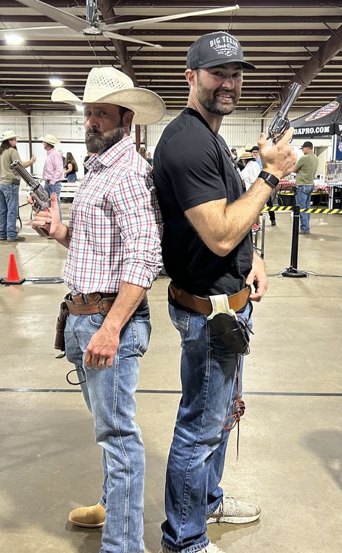 Rivals Amarillo Mayor Cole Stanley, left, who came in second last year, to champion Patrick Lee, right, dueled it out June 6 at Rex Baxter Building for the title.
