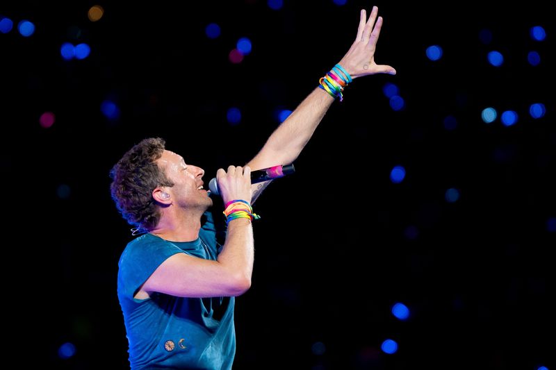Coldplay frontman Chris Martin captures the crowd during the band’s first El Paso show on Friday, June 13. The group is performing two nights at Sun Bowl Stadium as part of its Music of the Spheres Tour, with the second show set for Saturday, June 14.