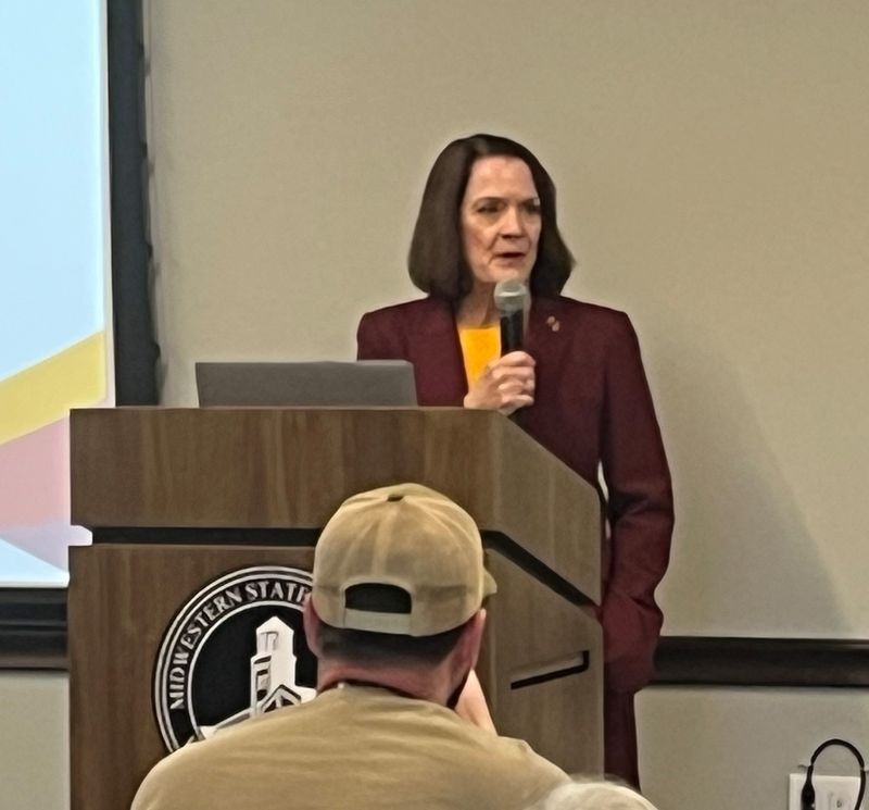 MSU President Stacia Haynie on Monday thanked the community for supporting the Military Support Center being constructed on the campus.