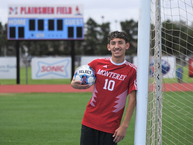 Monterey senior Frankie Diaz is the Lubbock Avalanche-Journal boys soccer player of the year, as seen Wednesday, June 18, 2025, at Plainsmen Field.