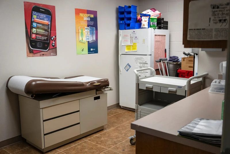 The nurse’s office at the Ector County Youth Center in Odessa on Nov. 8, 2024.