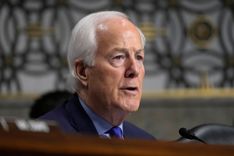 Sen. John Cornyn, R-Texas, speaks during the Senate Finance Committee confirmation hearing on Robert F. Kennedy Jr.â€™s Secretary of Health and Human Services nomination on Jan. 29, 2025 in Washington, DC.