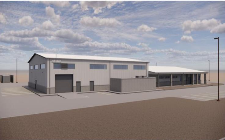This artist's rendering shows the new Environmental Sampling Facility at the Pantex Plant near Amarillo, Texas.