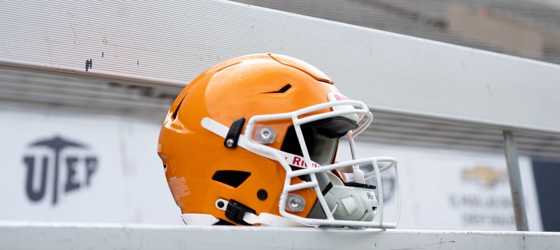 The UTEP Miners football team brings the energy to practice at the Sunbowl Stadium in El Paso, Texas on August 1, 2025.