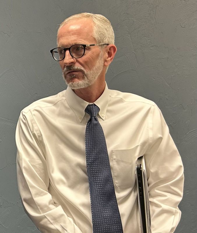 Finance Director of the City of Canyon, Joel Wright, is seen after explaining the 2024-2025 budget and tax rate at the city's meeting Tuesday, Aug. 5.