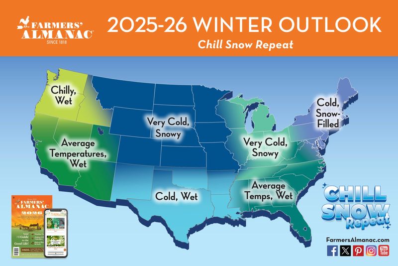 The Farmers' Almanac forecasts an early start to winter 2025-2026 and the cold may linger into April in some parts of the U.S.
