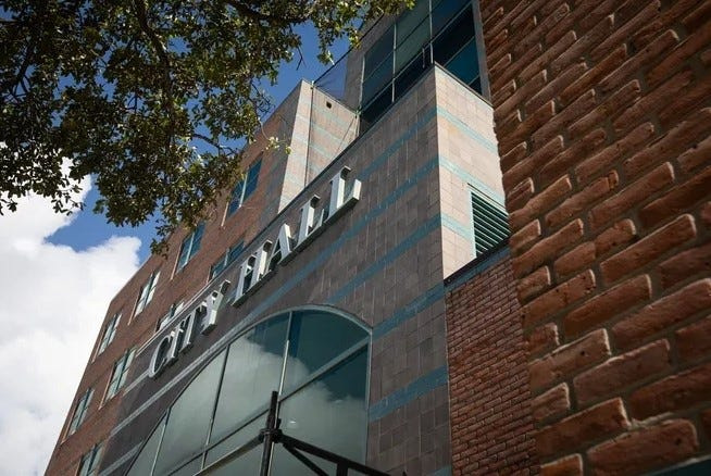 This August 2024 archive photo shows the exterior of Corpus Christi City Hall.