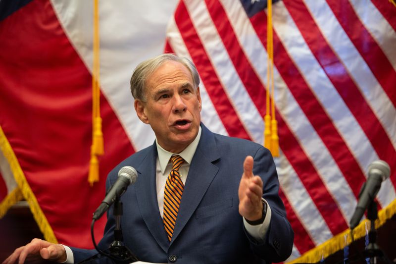 Texas Governor Greg Abbott discusses the threat created by screwworms for the Texan beef industry during a news conference on Aug.15, 2025