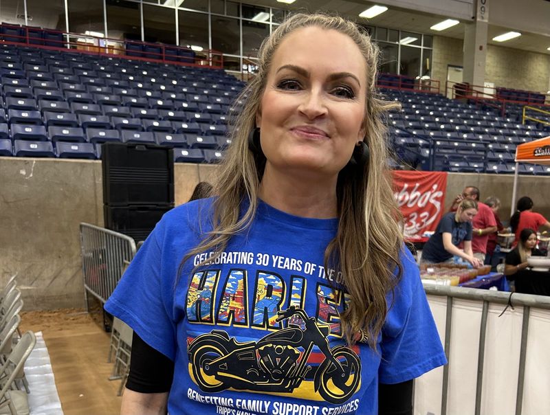 This 2025 file photo shows Brandi Reed, Chief Executive Director of Family Support Services, at the recent Harley Party which helps to benefit the organization which helps more than 20,000 people locally and in the area.