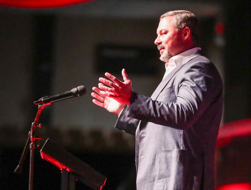 Texas Tech University System Board of Regents chairman Cody Campbell during the Red Raider Club kickoff luncheon, Thursday, August 21, 2025, at the Lubbock Memorial Civic Center.