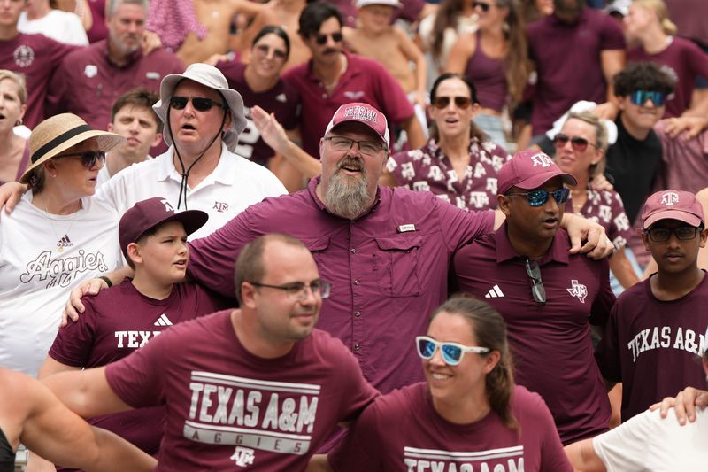 Sep 6, 2025; College Station, Texas, USA; Texas A&M Aggies fans during the second half against the Utah State Aggies at Kyle Field. Mandatory Credit: Sean Thomas-Imagn Images