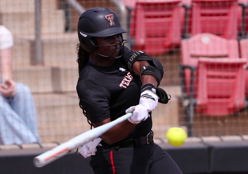 Texas Tech's NiJaree Canady swings at a pitch during an intrasquad scrimmage, Sunday, September 7, 2025, at Rocky Johnson Field.