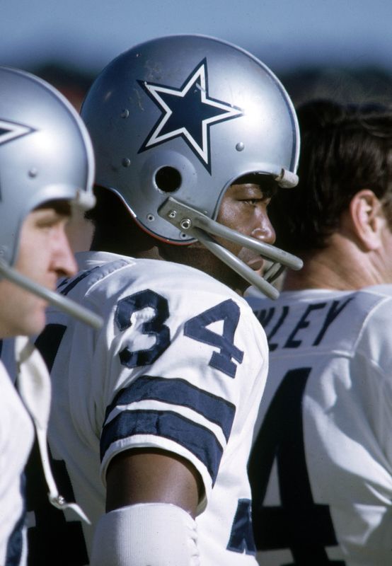 Jan 3, 1971, San Francisco, CA, USA; FILE PHOTO; Dallas Cowboys safety Cornell Green (34) at the 1970 NFC Championship game against the San Francisco 49ers at Kezar Stadium. The Cowboys defeated the 49ers 17-10. Mandatory Credit: Darryl Norenberg-USA TODAY Sports
